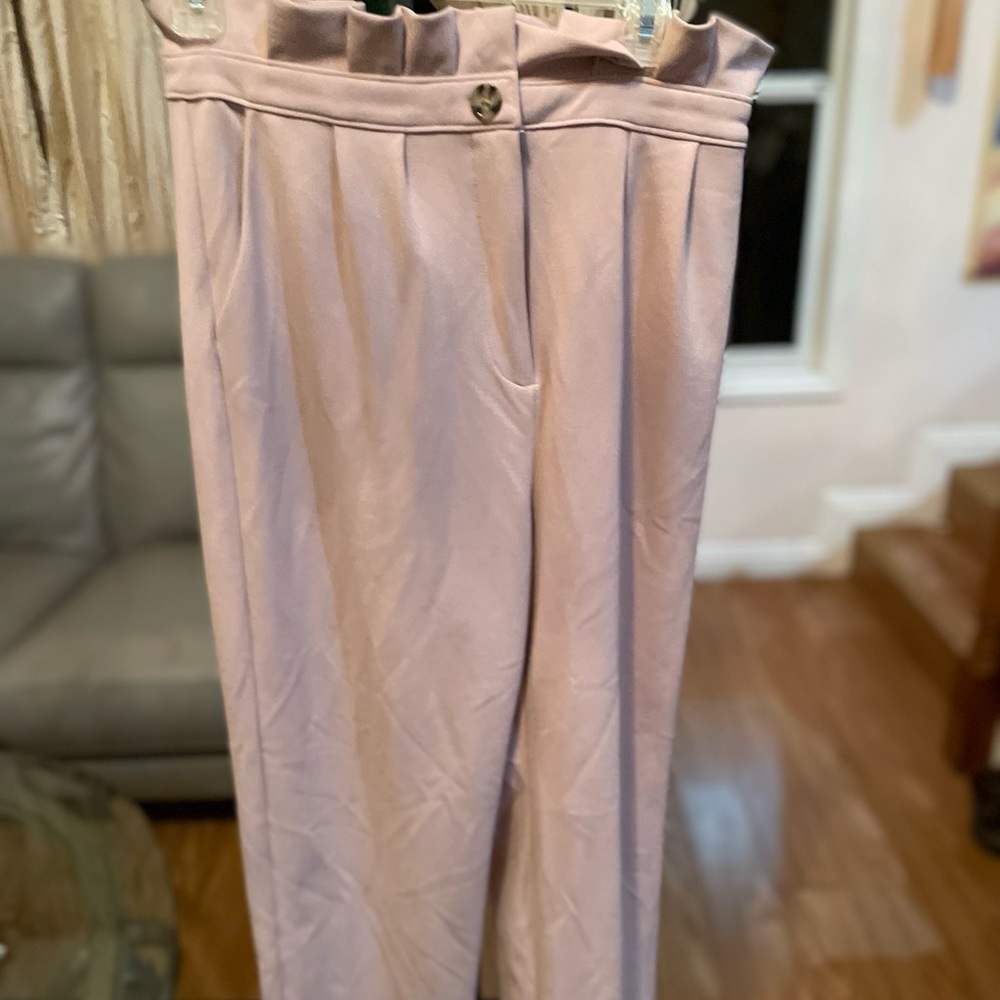 NWT Good Luck Gem high rise paper bag pants sz M lavender. Nordstroms